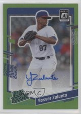 2023 Panini Donruss Lime Green Prizm 28/50 Yosver Zulueta #RPS-YZ Auto 19ed