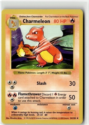 Charmeleon Uncommon Base Set (Shadowless) 024/102 Unlimited NM