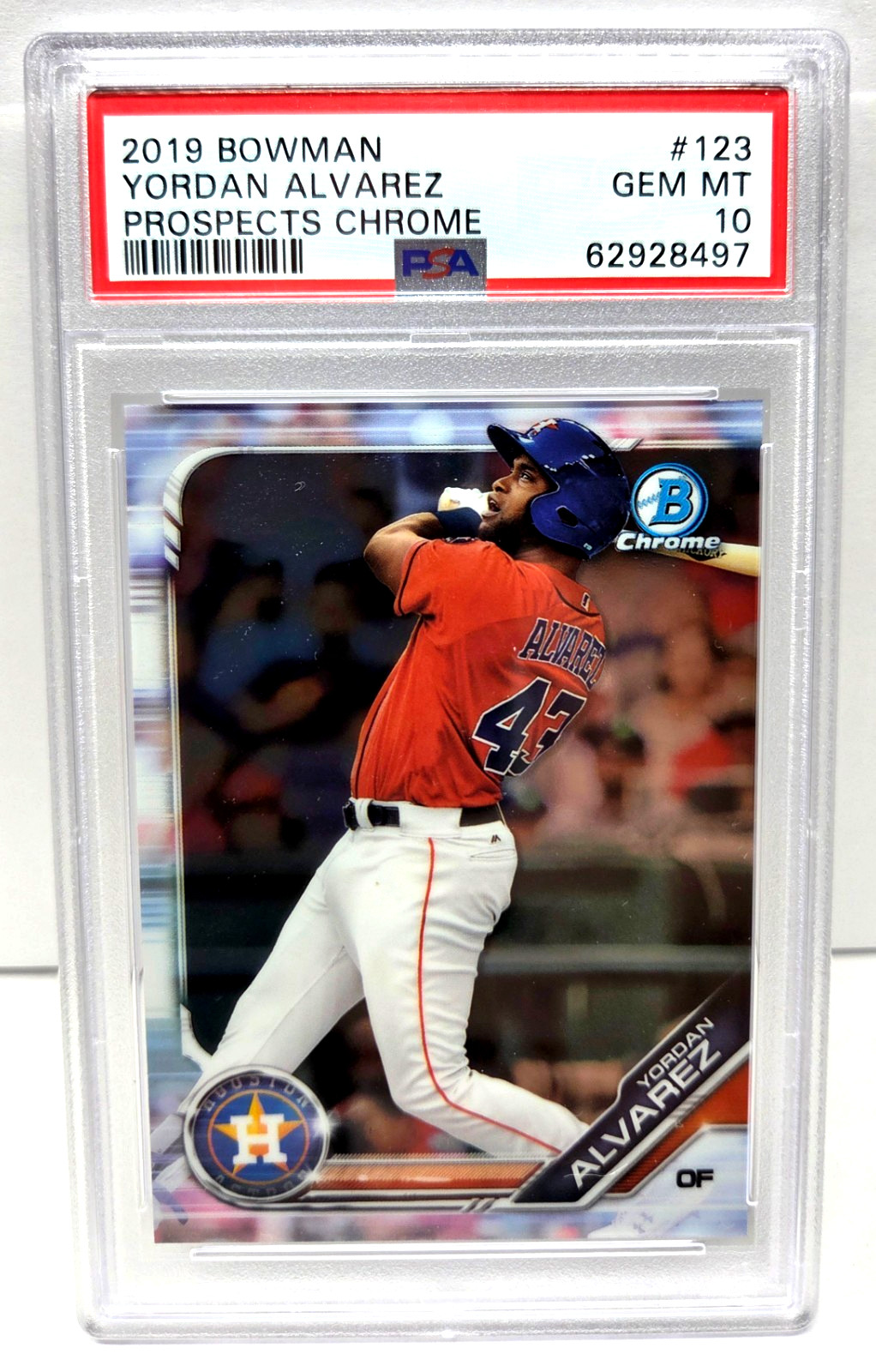 2019 Bowman Prospects Chrome YORDAN ALVAREZ Baseball Card PSA 10 GEM MINT