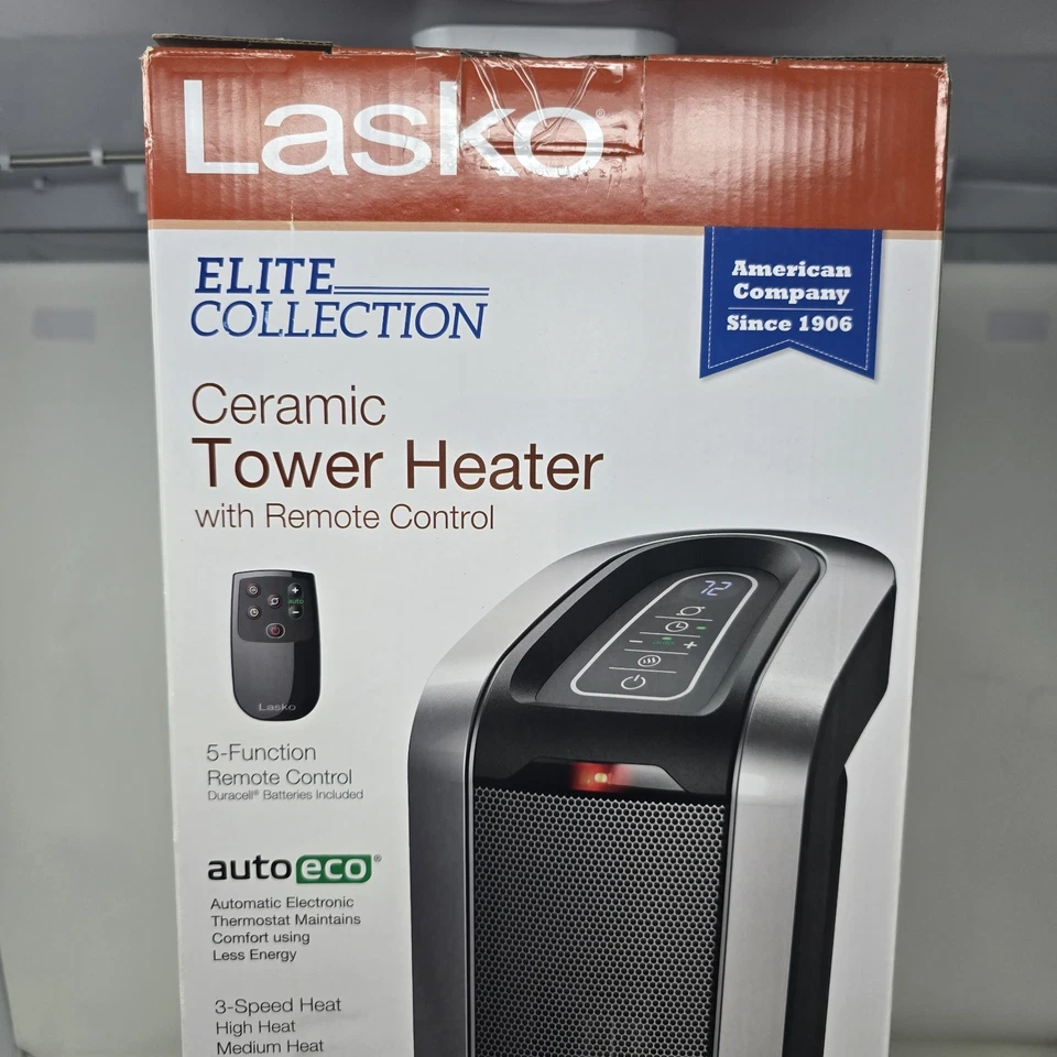 Lasko Oscillating Digital Ceramic Tower Heater for Home 5 Function Remote - Image 2 of 4