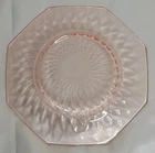 Vintage Pink Depression Glass 8 Inches Octagon Shaped Plate