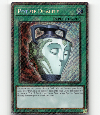 yugioh duality card ES01-AE061 Pot of (SER) Pot of Duality Super Rare