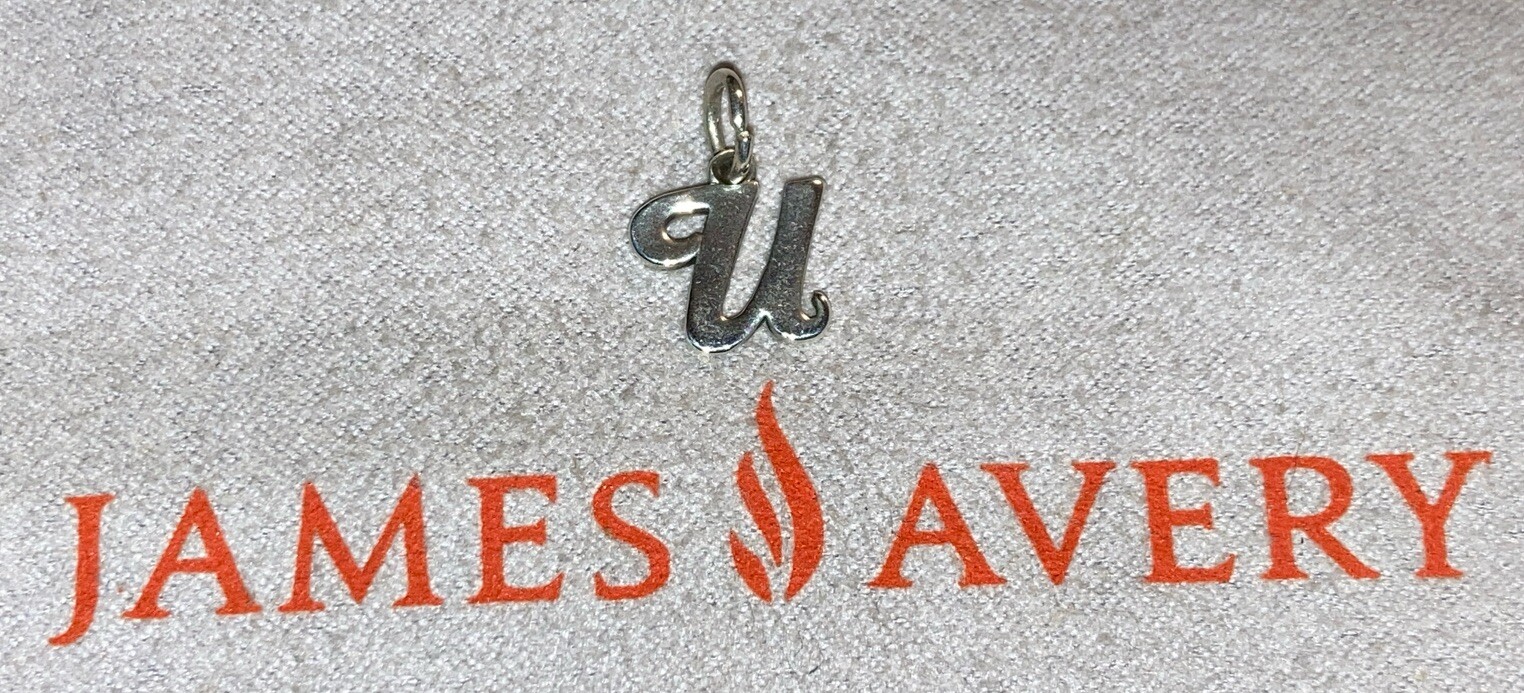 James Avery Initial “u” Script Charm 925 Sterling… - image 14