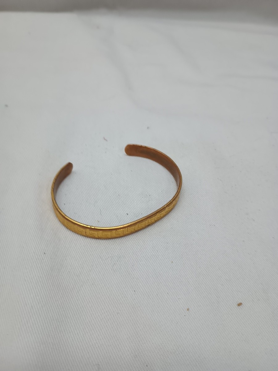 Sabona of London Solid Copper Aztec Design Wristband/Bracelet Size