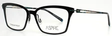 ASPIRE Achieved Black Womens Semi Cat Eye Full Rim Eyeglasses 52-16-140 B:36