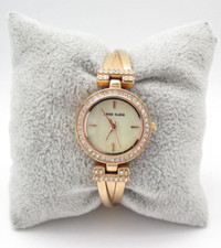 Women Anne Klein Crystals Quartz WR Analog Dial Causal Round Watch G444