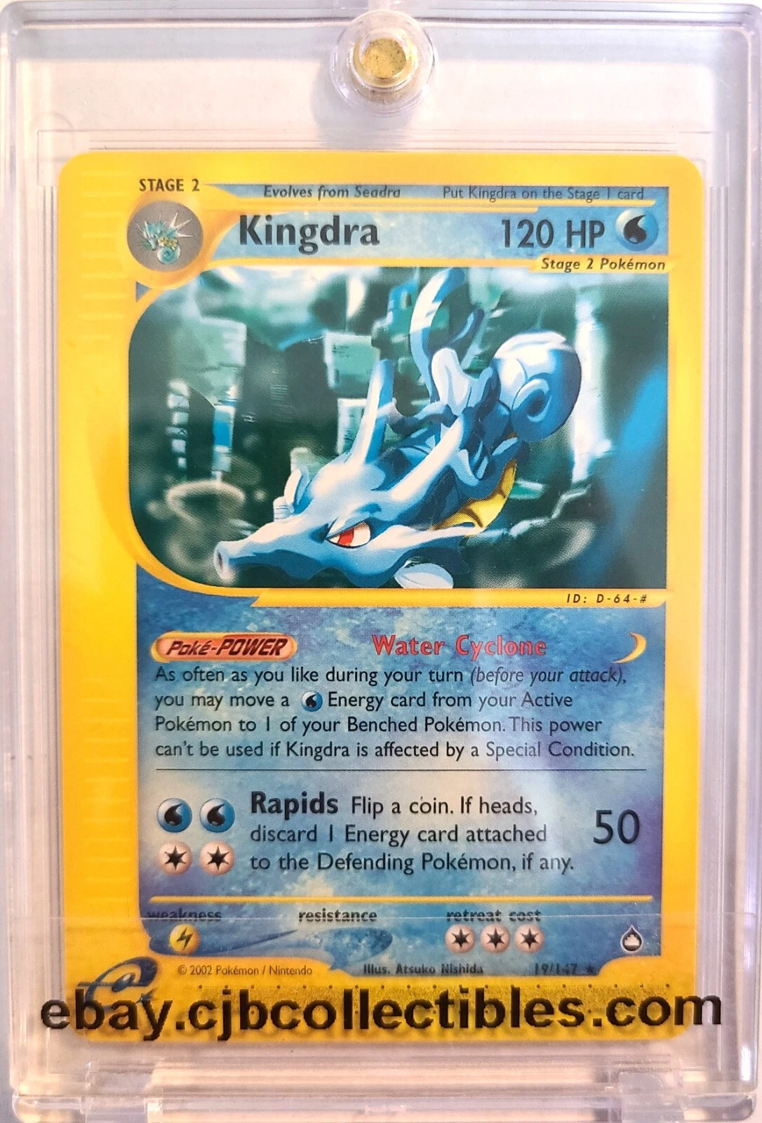 Pokémon KINGDRA 19/147 Rare Aquapolis - Near Mint 🍒