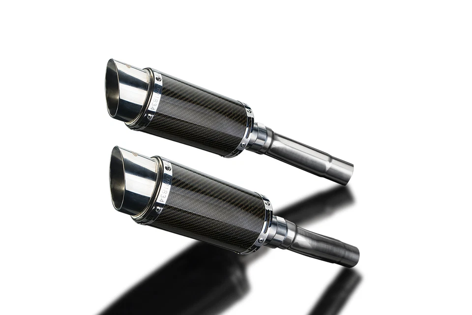 Kit silenciador escape carbono redondo 8" Ducati Monster 620 2002-06 Delkevic Slip On Foto 2 de 4