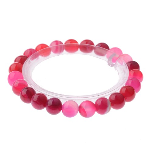 New Men Women 8mm Lava Rock Chakra Beads Elastic Natural Stone Agate Bracelets - Picture 30 of 77
