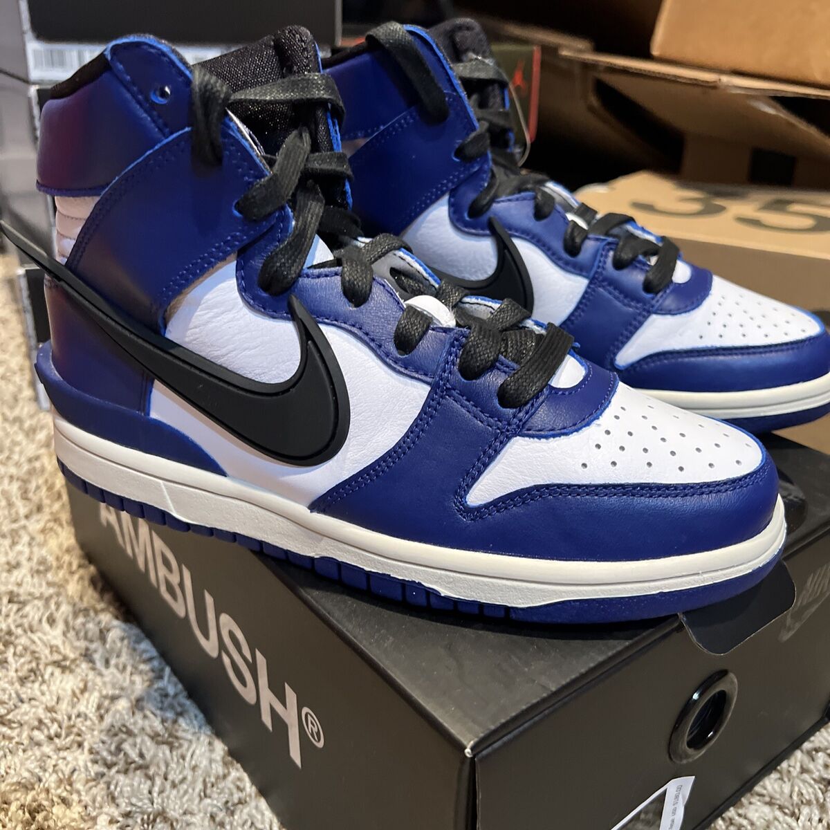 NIKE DUNK HIGH AMBUSH DEEP ROYAL BLUE WHITE CU7544-400 US NIKE DUNK HIGH AMBUSH DEEP ROYAL BLUE WHITE CU7544-400 US