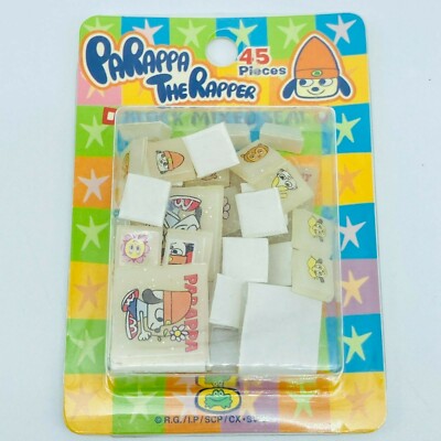 PARAPPA THE RAPPER Vintage 45pc Mini Block Sticker Japan PlayStation Sony