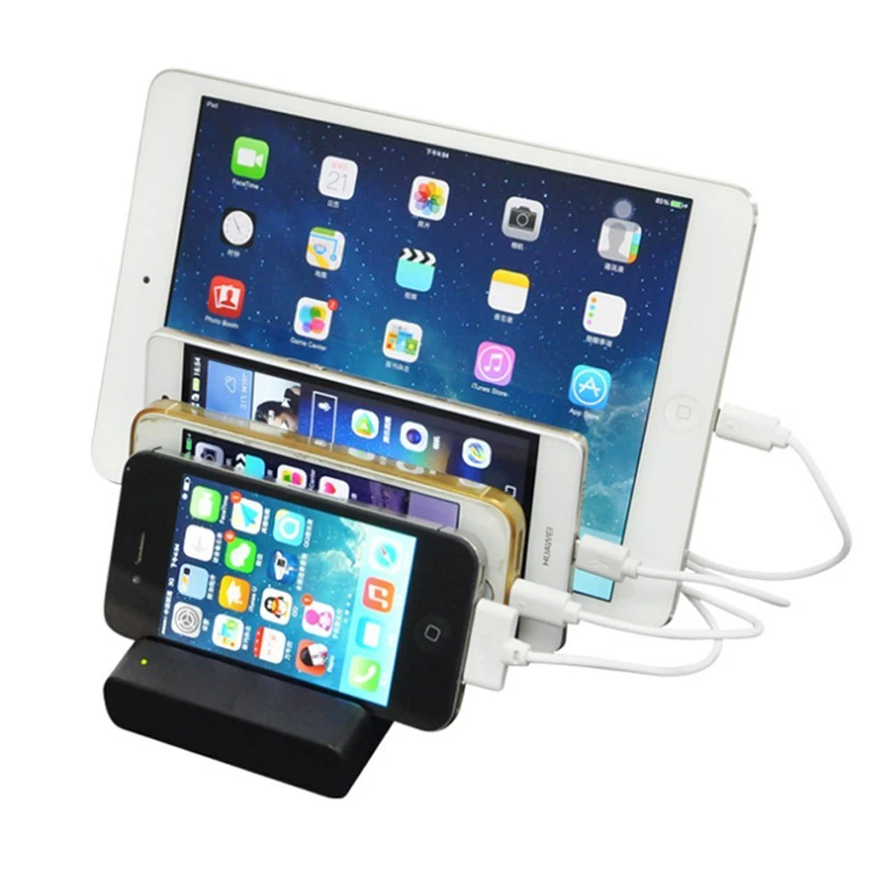 4-Port USB Charging Hub Stand for Phones and Tablets