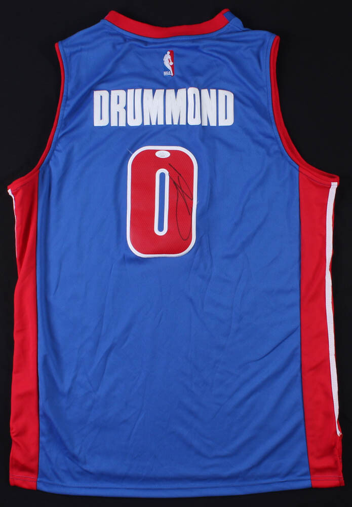 Andre Drummond Autographed Signed Pistons Adidas Jersey (JSA COA) 2 NBA All-Star 2016, 2018 