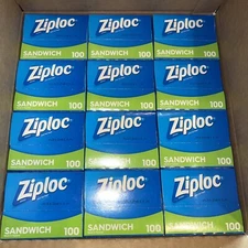 Ziploc Grip'n Seal School Picnic Snack Reusable Sandwich Bags BOX OF 1200 PIECES