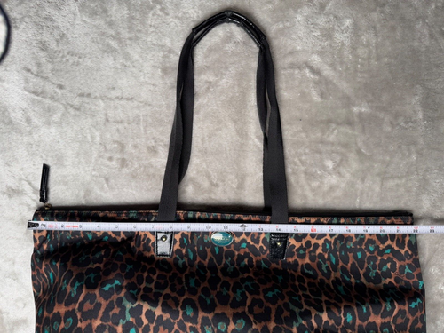 Coach Ocelot Jade Black Animal Print Extra Large Packable Nylon Tote - Picture 5 of 11