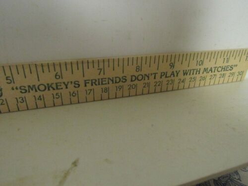 Vintage Promotiona USFS ""Una regola per prevenire gli incendi boschivi/Smokey's Friends..." Ruler - Foto 3 di 7