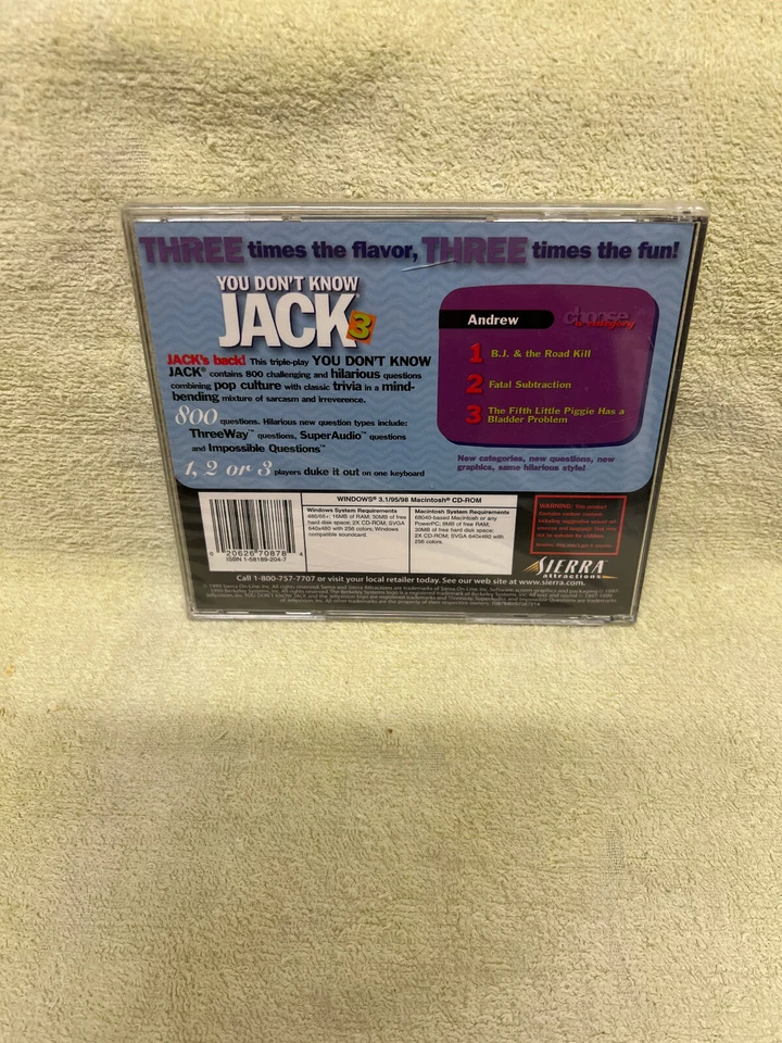 You Don't Know Jack - Volume 3 -   PC Win 3.1/95/98 Mac - Image 2 of 2