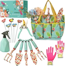 Floral Garden Tool Set| Gardening Gifts for Women Birthday| Heavy Duty Tools Kit