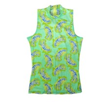 S J. Crew Rashgaurd Sleeveless Lime Green Shrimp