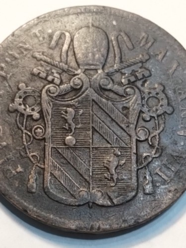 1852 R 5 BAIOCCHI POPE PIUS IX PAPAL STATES ANTIQUE COPPER COIN - Picture 6 of 12