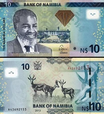 Namibia 10 Dollars 2013, UNC, P-11b, With DIAMOND