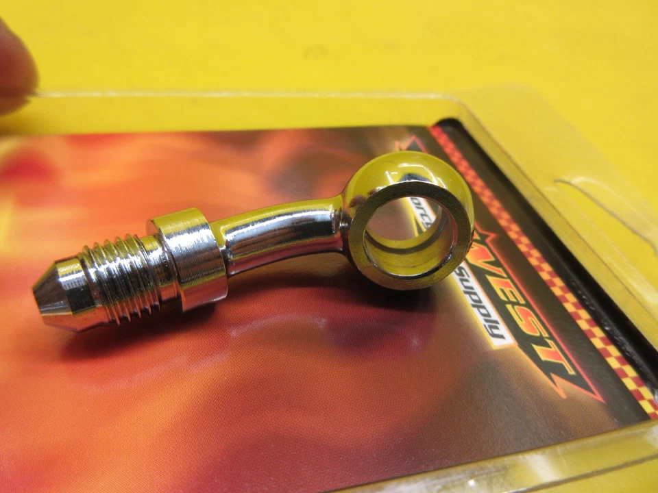 SUMINISTRO MOTO MIDWEST 3/8 35 GRADOS BANJO ADAPTADOR LÍNEA MONTAJE 21-404 Foto 3 de 4