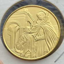 Louisa Adams Sixth Lady  24k Gold Plated Medal