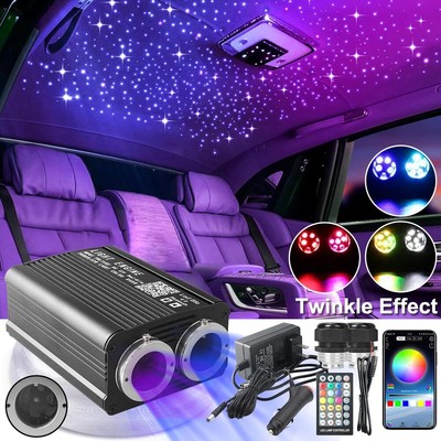 16W Car Roof Starlight Twinkle Fibre Optic Music Control Starry Ceiling Lights