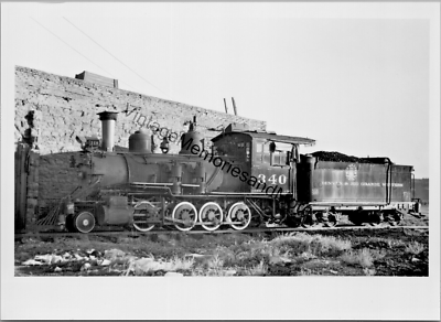 Vtg Denver Rio Grande Western Railroad 340 Steam Locomotive Real Photo  T2-478