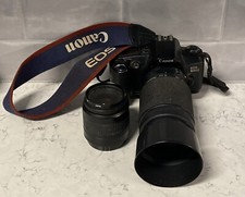 Untested Canon EOS Rebel G Camera 35-80mm Lens, Promaster Lens 70-300mm, Strap