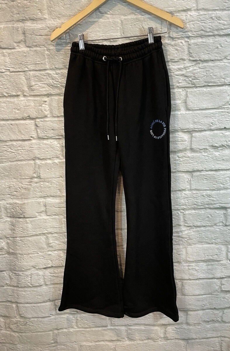 関税込☆ACME DE LA VIE★LAUREL A LOGO EMBLEM BOOTS CUT PANTS Acme De La Vie ADLV Women's Laurel A Logo Boot Cut Black