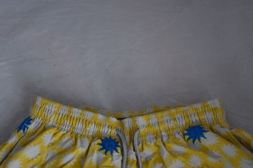 Pantalones cortos de natación Vilebrequin amarillo azul bordados con estampado solar para hombre baúles grandes - Imagen 2 de 16