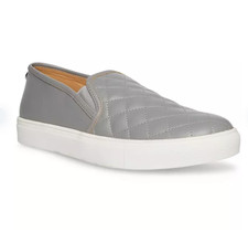 Steve Madden Women's Quilted Slip On Sneaker Electric Grey Gray 8 9