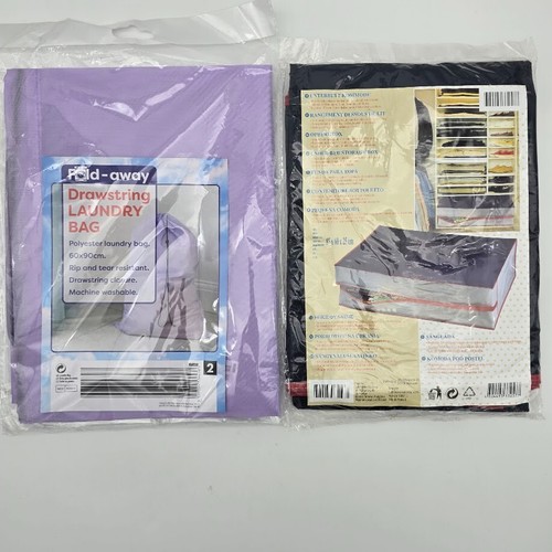 Unterbett Aufbewahrungsbox und Kordelzug Wäschesack beide groß nie geöffnet oder benutzt