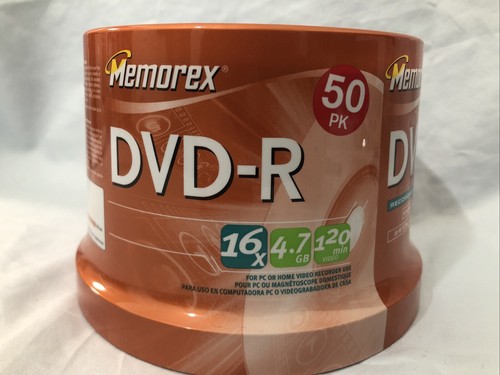 NEW Memorex DVD-R 50 Pack 16X 4.7GB 120 Min Pp - Picture 5 of 10