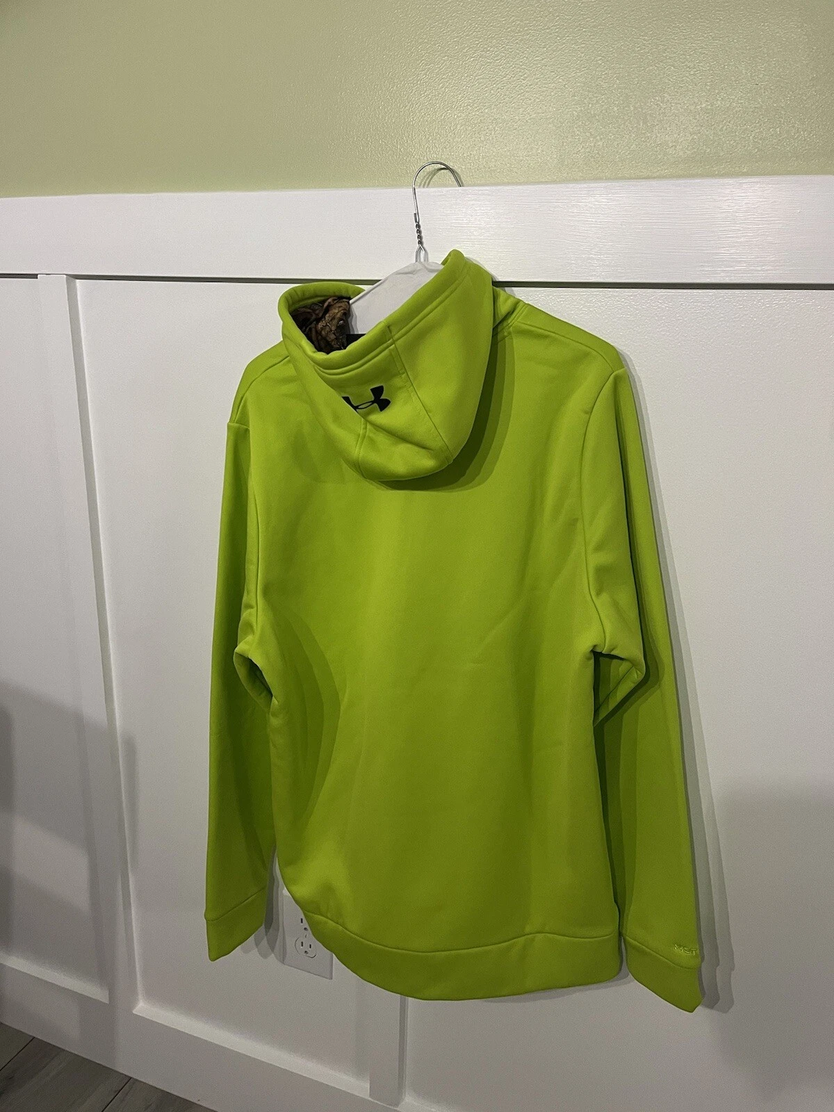 VETEMENTS Felpa con cappuccio Under Armour da uomo verde sciolto media alta visibilità caccia