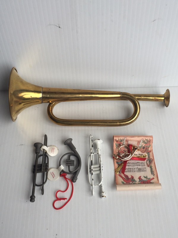 Christmas Ornaments Trumpets Horns