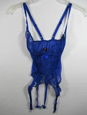 Vintage Fredericks of Hollywood Quarter Cup Lace Teddy Small Boned Garters