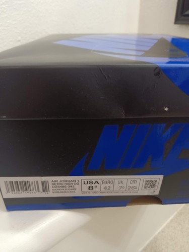 Air Jordan 1 Retro High OG Royal Reimagined Größe 8,5 DZ5485-043 blau schwarz neu im Karton - Bild 4 von 6