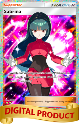 #ad Pokemon Pocket TCG Card Game 2 Star Full Art Sabrina Genetic Apex DIGITAL $6.99