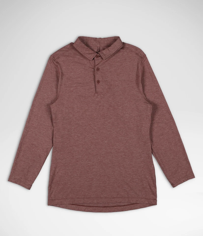 Camisa informal con botones para hombre Lululemon talla XS marrón