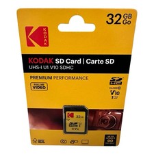 Kodak 32GB SDHC SD Card UHS-I U1 V10 Class 10 Premium Performance New