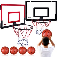 Sosation 2-Pack Mini Basketball Hoop w/ 4 Balls, Hooks  Pump - Indoor