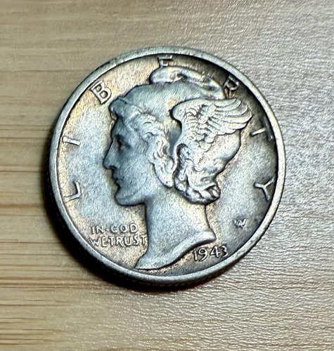 1943-D Mercury Dime 10C Silver - Extra Fine (EF/XF)
