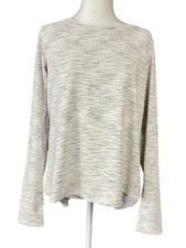 Zyia Shirt Womens Medium Gray Long Sleeve Open Back Active Top Lightweight