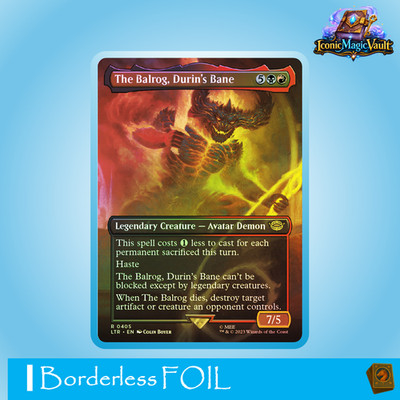 The Balrog, Durin's Bane | Foil | Magic | Lord of the Rings LOTR | NM | EN | R