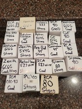 Lot Of Rectifier And Power Tubes. 80, 6l6, 45, 5u4g Tv7 and eTracer Tested.