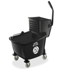 Commercial Mop Bucket  Side Press Wringer - 33 Quart Black