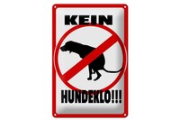 Schild Blech 20X30Cm - Made In Germany - Hinweis Kein Hundeklo Tiere Hund Metall