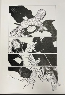 Kaare Andrews 17x24 Original Art Sketch Spider-Man/Wolverine #8 Page 15 F2